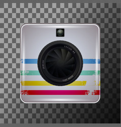 Vintage photo camera vector image
