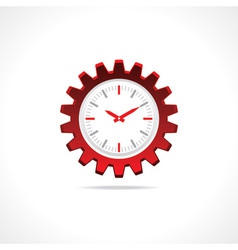 Gear clock icon vector image