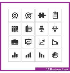 Business icon set vector image