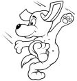 Running dog vector image