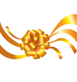 Golden ribbon and bow vector image