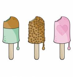Three different ice cream vector image
