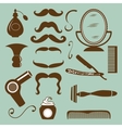 Set of vintage barber shop and hairdresser Set of vintage barber shop and hairdresser vector image