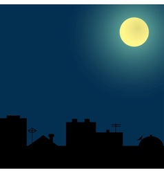 Background with silhouettes of roofs vector image