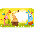 Easter card vector image