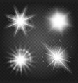 Stars set on transparent background vector image