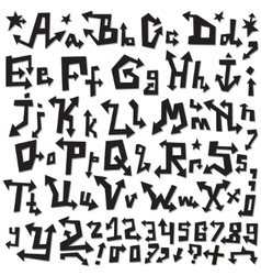 Alphabet doodles vector image