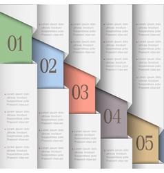 White paper numbered banners vector image