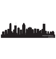 Montreal Canada skyline Detailed silhouette vector image