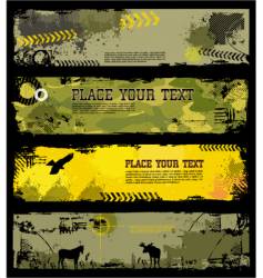 Grunge military banners vector image