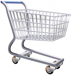Stylized shopping cart vector image