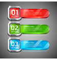 Colorful buttons website style options banner vector image
