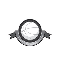 Basketballl emblem retro Basketballl emblem retro vector image
