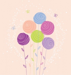 Stylized flowers vector image