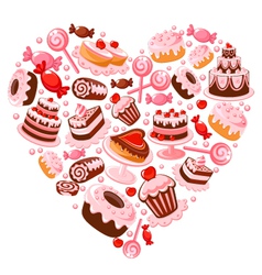 Candy heart vector image