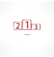Sports podium icon vector image