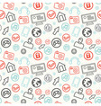 Social media and internet seamless pattern - vector image