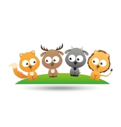 Cute animals design vector image