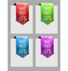 Set of sale or discount labels vector image
