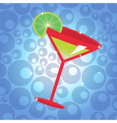 Cocktail with lemon vector image