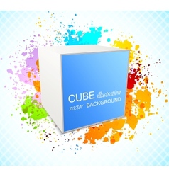 Background with cube vector image