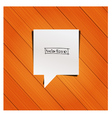 Wooden background with speech bubbles paper stick vector image
