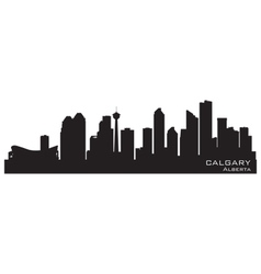Calgary Canada skyline Detailed silhouette vector image
