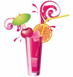 Cherry juice vector image