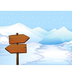 A wooden signboard A wooden signboard vector image
