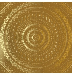 Gold Mandala Indian decorative pattern vector image