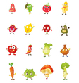 Fruit faces vector image