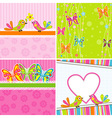 Cute Scrapbook Butterfly Backgrounds vector image