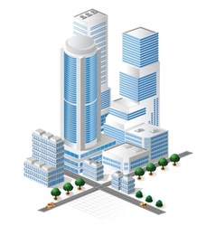 Tall buildings vector image