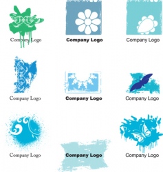 Grunge logos vector image