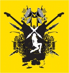 Music collage vector image