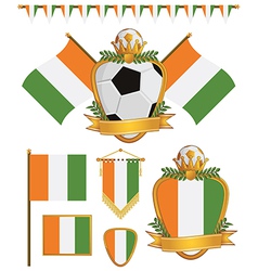Ivory coast flags vector image
