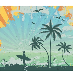 Grunge summer background vector image
