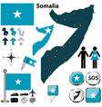 Somalia map vector image