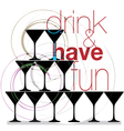 Drink and have fun vector image