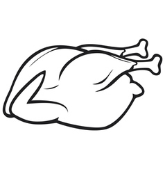 Whole roast chicken Whole roast chicken vector image