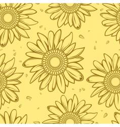 Sunflower seamless vector image