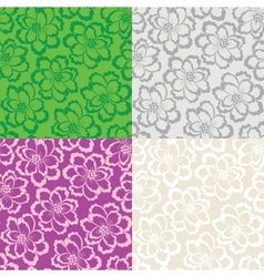 Decorative floral seamless background vector image
