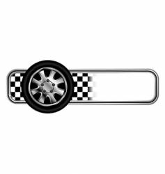 Race badges with tyre vector image