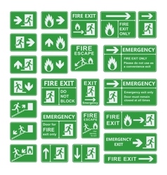 Exit sign set vector image