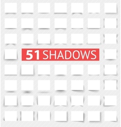 Set of transparent realistic shadow effects vector image