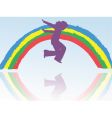 Child amp rainbow vector image