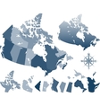 Map of canada and provinces vector image