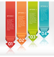 Colorful Origami Style Number Options Banner vector image