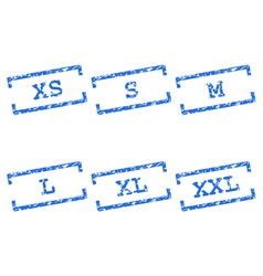 Clothing size stamps vector image