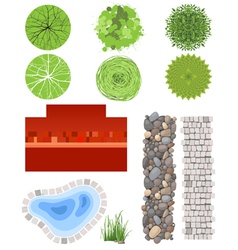 Landscape elements vector image